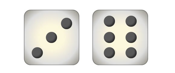 dice powerpoint slides shapes