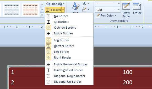 Change Table Border Color Powerpoint