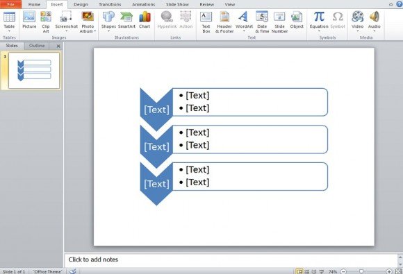 How to Create a Flowchart using SmartArt in PowerPoint 2010