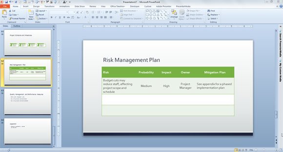 management team business plan ppt