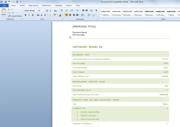 Free Business Proposal Template For Word