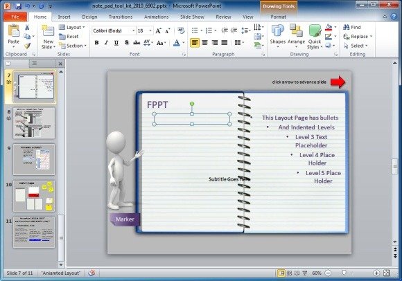 Animated Notepad Page Turn Effect For PowerPoint Presentations