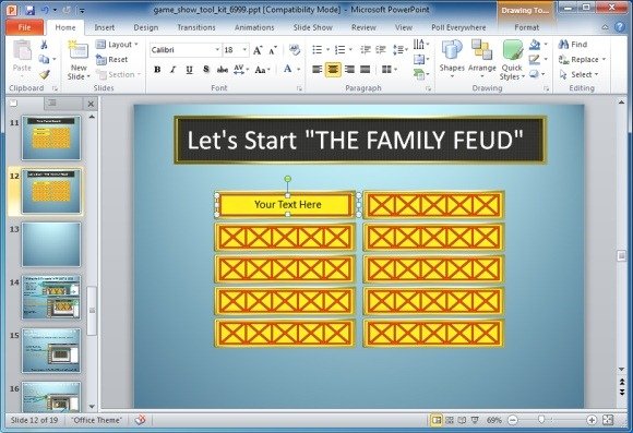 How To Make A Powerpoint Family Feud Template Game Tutorial