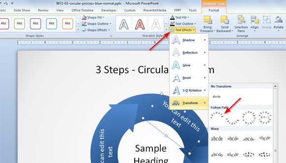 how-to-make-text-curved-in-powerpoint-2010