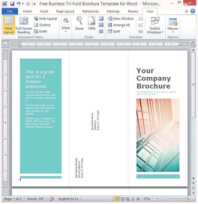 Template For Tri Fold Brochure Microsoft Word Howjes Vrogue Co