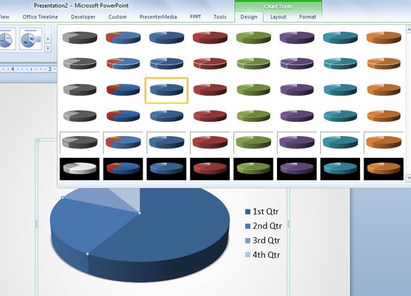 Change Pie Chart Color Powerpoint