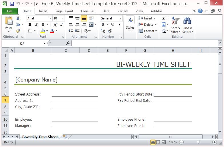 Microsoft Office Timecard Templates