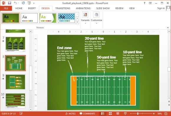 Animated Football Playbook Powerpoint Template