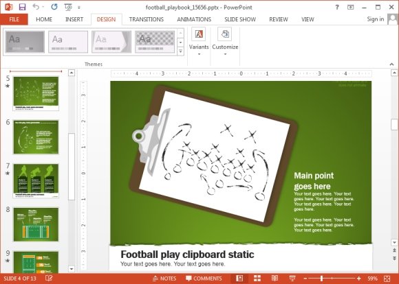 Football Playbook Template Powerpoint