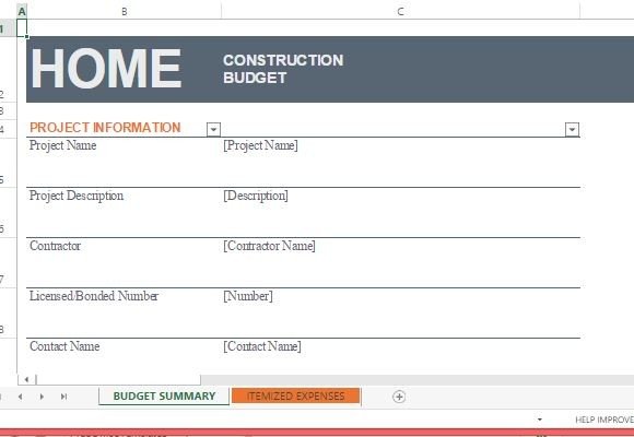 How do you construct a budget form or spreadsheet?