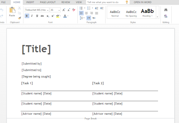 dissertation formatting in word