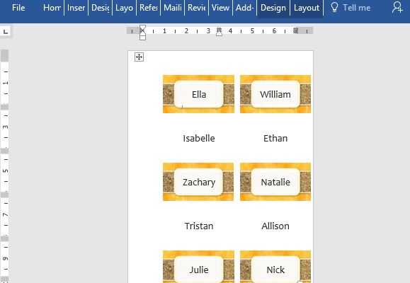 How To Make Place Cards In Word