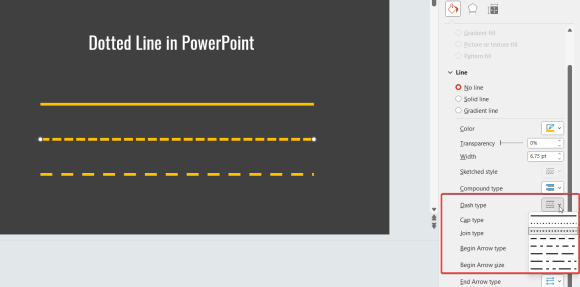 How To Add A Dotted Line In Powerpoint