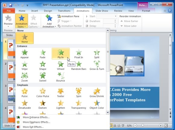 powerpoint animation free download 2010