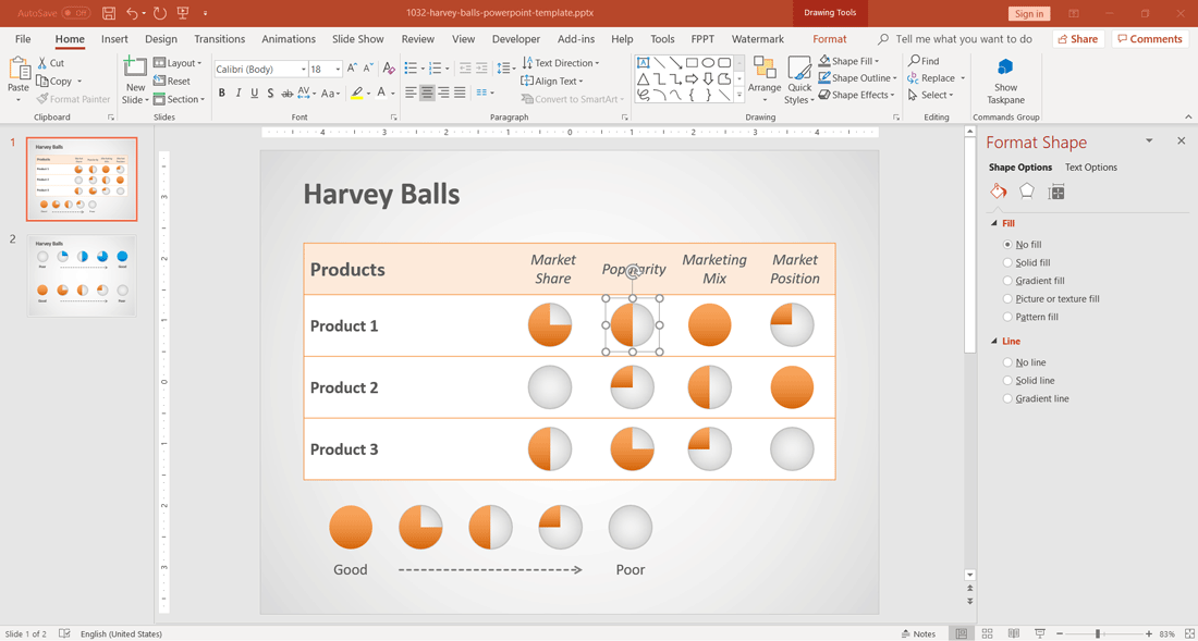 Free Harvey Balls For Powerpoint Presentations