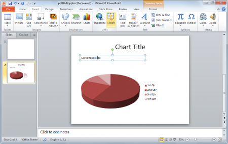 Actions and links in PowerPoint