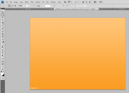 How to create an internal slide in Photoshop for PowerPoint presentations