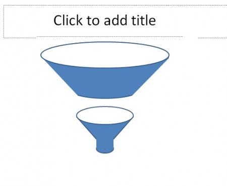 Simple funnel diagram created in PowerPoint 2010
