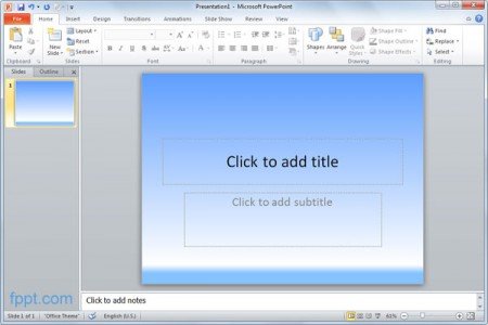 How to add a gradient background in PowerPoint presentation
