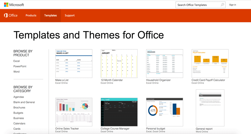 2017 microsoft office calander download