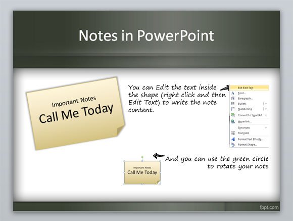Free Sticky Note PowerPoint template