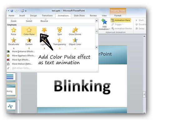 how-to-blink-a-text-in-powerpoint