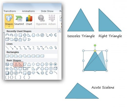 Classifying Triangles In Powerpoint And Create Triangles Using Shapes 1248