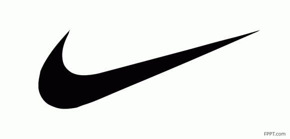 Nike Logo with Colors created in PowerPoint