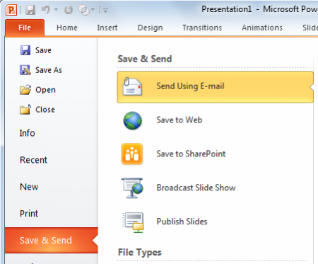 save powerpoint to web