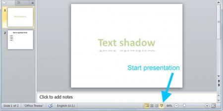 f5 key start presentation in current slide