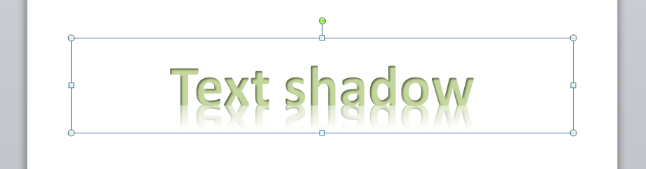 how to apply a text shadow on powerpoint