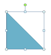Triangle example created with Microsoft PowerPoint using Shapes and Polygons