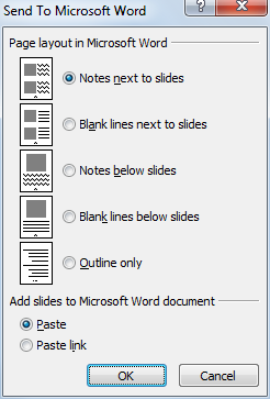 How to export PowerPoint to Word
