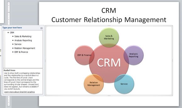 Customer Relationship Management Diagram in PowerPoint