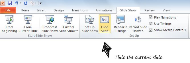 hiding slides powerpoint