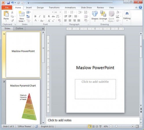 Change orientation in PowerPoint slides from landscape to portrait
