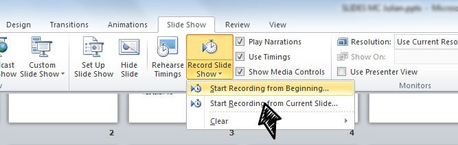 record timing powerpoint