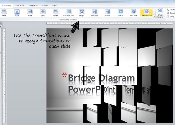 Adding animated transitions to PowerPoint slides