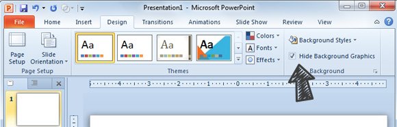 Hide Background Graphics in PowerPoint 2010