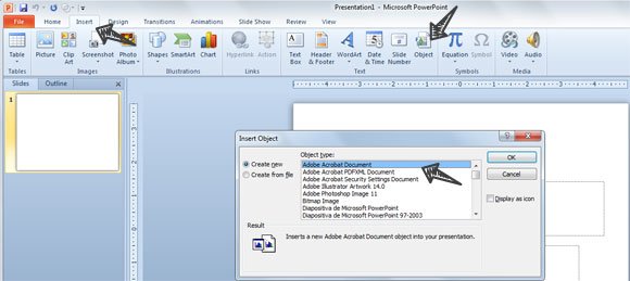 how to insert pdf to powerpoint presentation