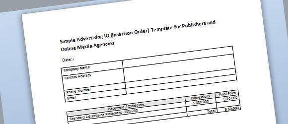 IO template .doc - Simple Advertising Insertion Order Template for Microsoft Word
