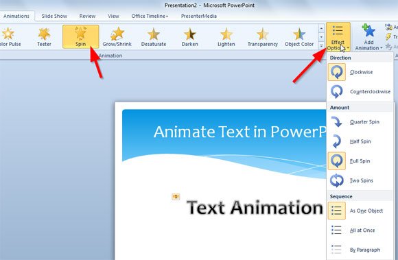 How to Animate Text in PowerPoint Slide