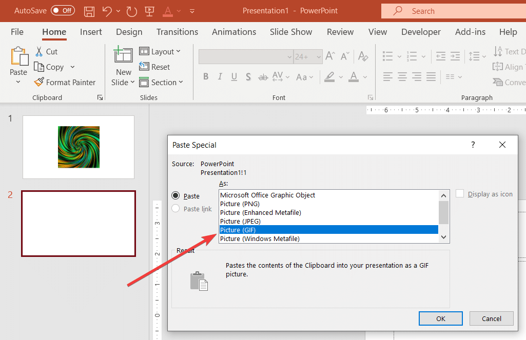 Drag and Drop to Insert a GIF into PowerPoint