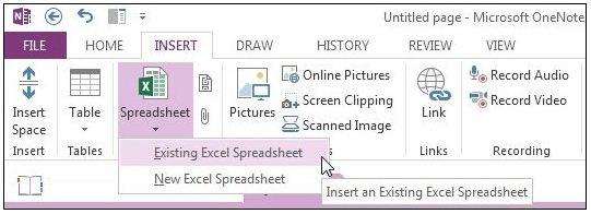 embedd excel spreadsheet