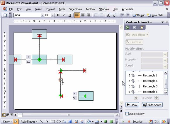 Motion Path Technical Drawing example for PowerPoint