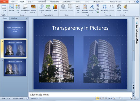 set picture transparency in powerpoint for mac