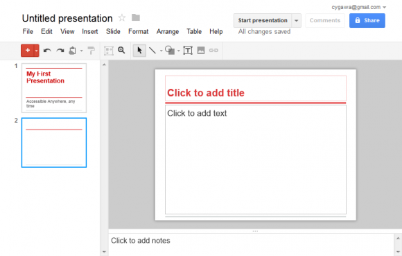 google docs powerpoint