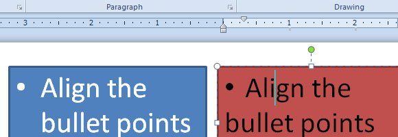 how to align bullet point powerpoint