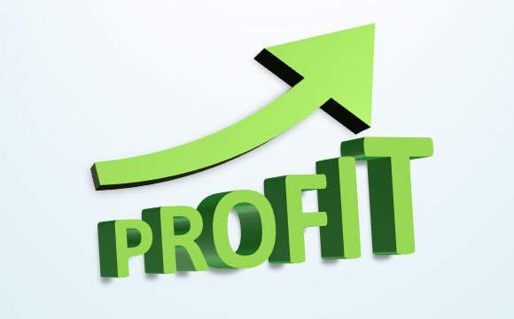 Profit Positive Trend Illustration in PowerPoint