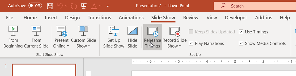 Rehearse Timing PowerPoint